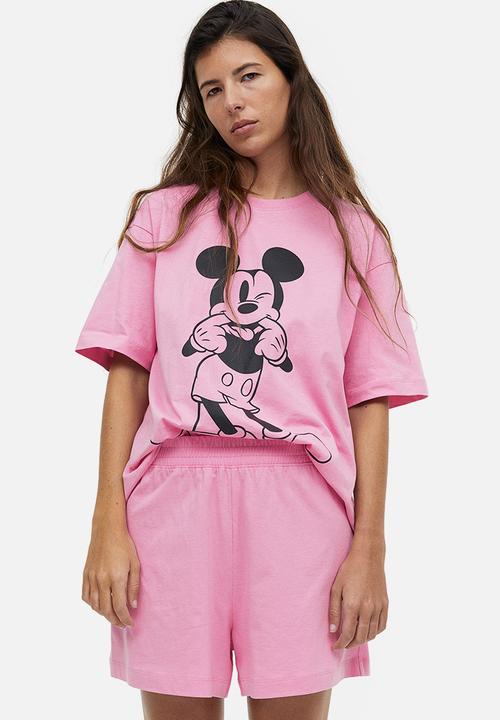 H&M - Cotton jersey pyjamas - pink mickey mouse