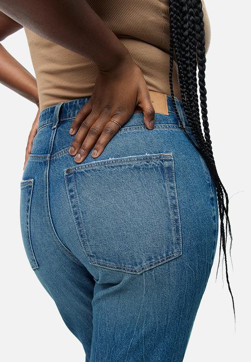 H&M - Curvy fit wide ultra high jeans - denim blue