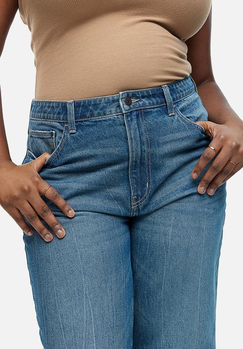 H&M - Curvy fit wide ultra high jeans - denim blue