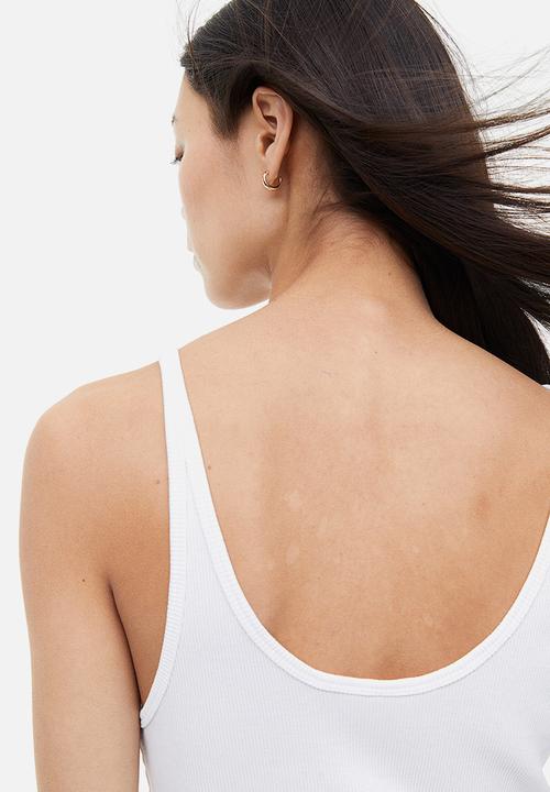 H&M - Ribbed vest top - white