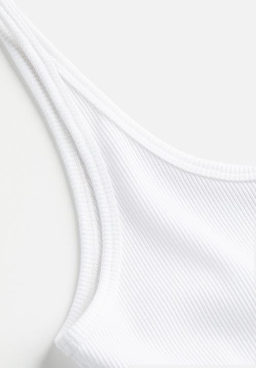 H&M - Ribbed vest top - white