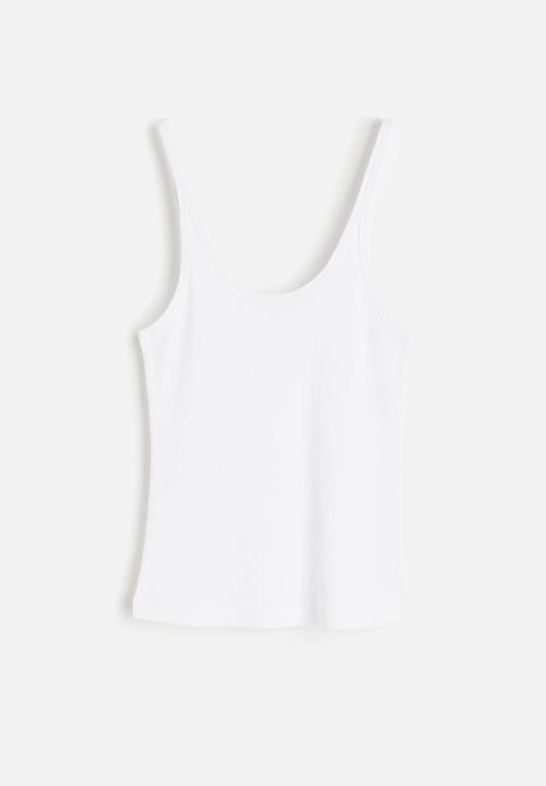 H&M - Ribbed vest top - white