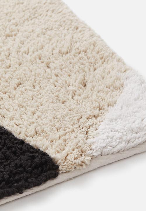 H&M - Patterned bath mat  - light beige/patterned
