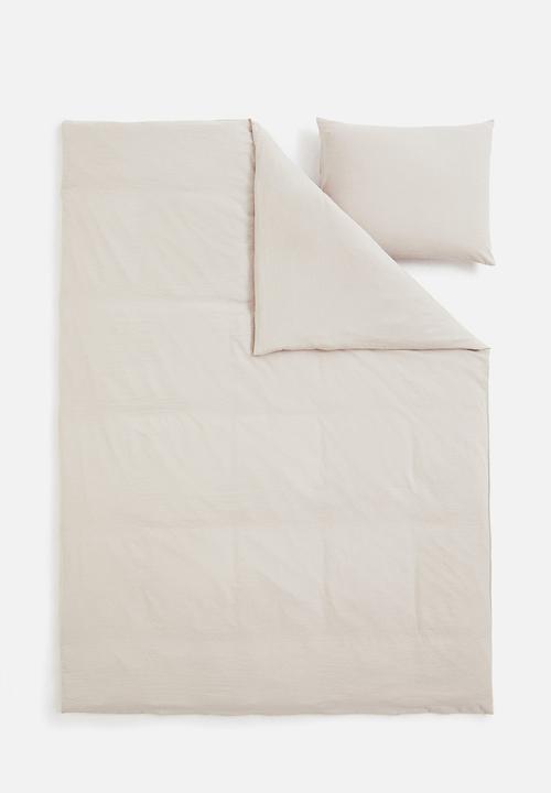 H&M - Single duvet cover set - light greige