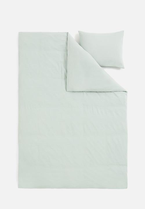 H&M - Single duvet cover set - light green
