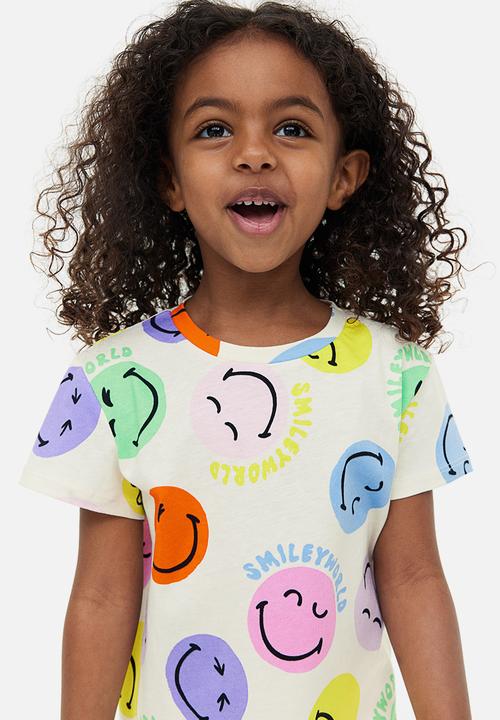 H&M - Printed T-shirt - white smileyworld®
