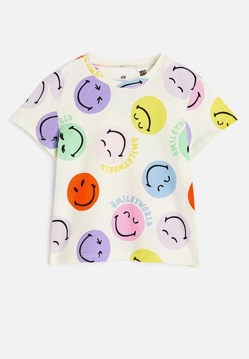 H&M - Printed T-shirt - white smileyworld®