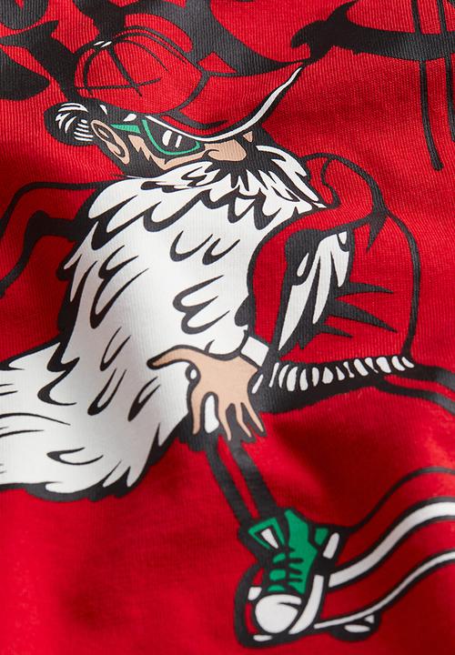 H&M - Printed cotton T-shirt - red holiday vibes