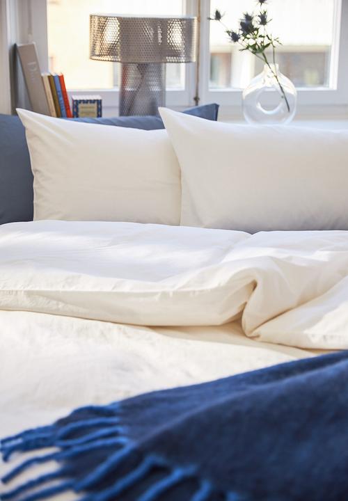 H&M - Cotton double/king duvet cover set - white