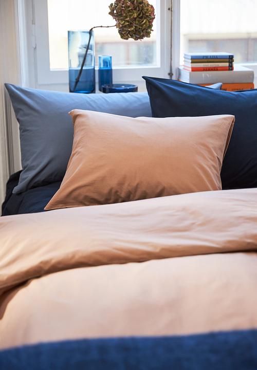H&M - Cotton double/king duvet cover set - dark beige