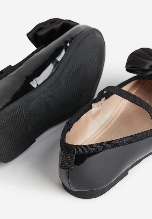 H&M - Appliquéd ballet pumps - black