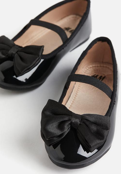 H&M - Appliquéd ballet pumps - black
