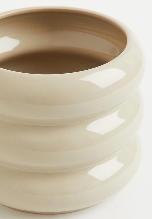 H&M - Stoneware plant pot - beige