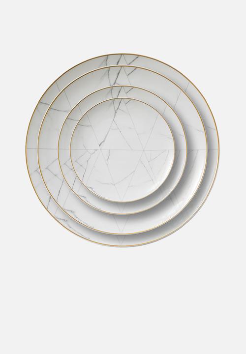 Nicolson Russell - Vatican Dinner Plate Set of 4 - White