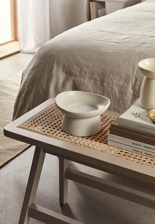 H&M - Scented candle in stoneware holder - white