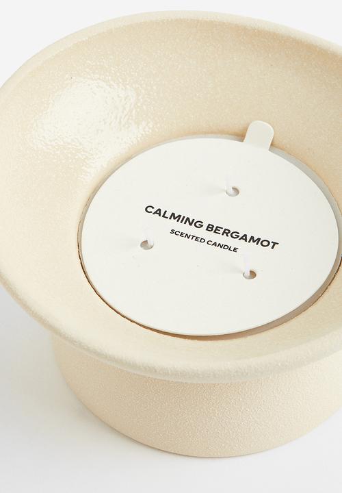 H&M - Scented candle in stoneware holder - white