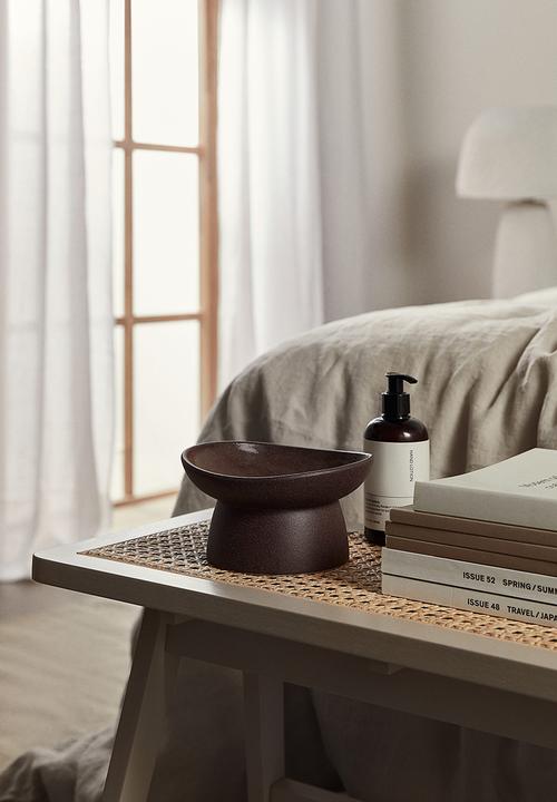 H&M - Scented candle in stoneware holder - brown