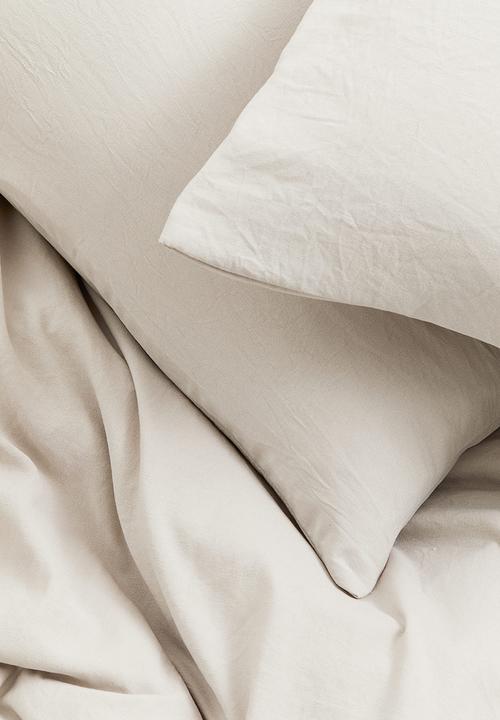 H&M - Double/king duvet cover set - beige