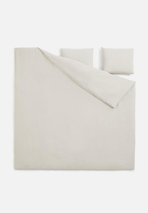 H&M - Double/king duvet cover set - beige
