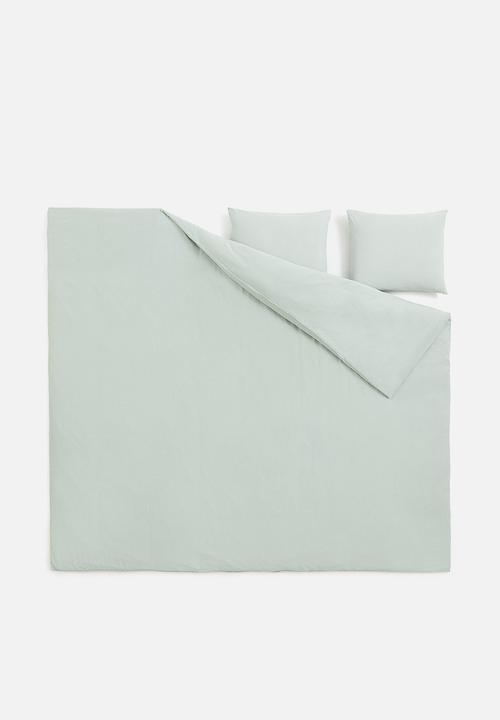 H&M - Double/king duvet cover set - green