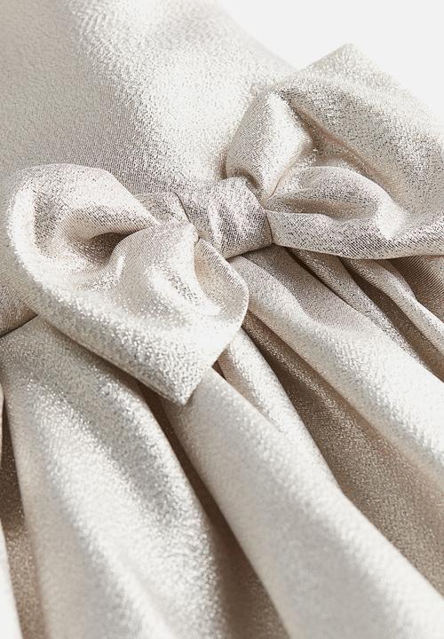 H&M - Bow-detail dress - silver