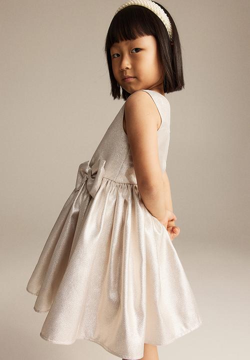 H&M - Bow-detail dress - silver