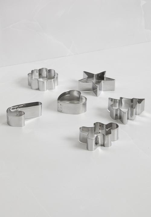 H&S - Festive cookie cutter set of 6 - silver