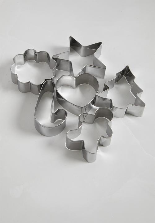 H&S - Festive cookie cutter set of 6 - silver