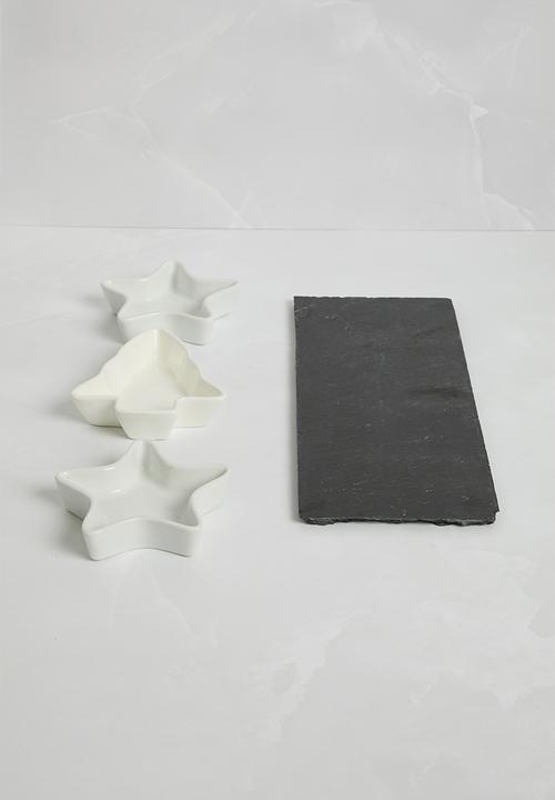 Excellent Houseware - Merry serving set - black