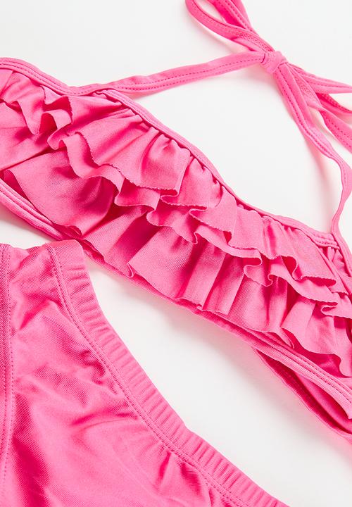 Pop Candy - Ruffled bikini set - pink