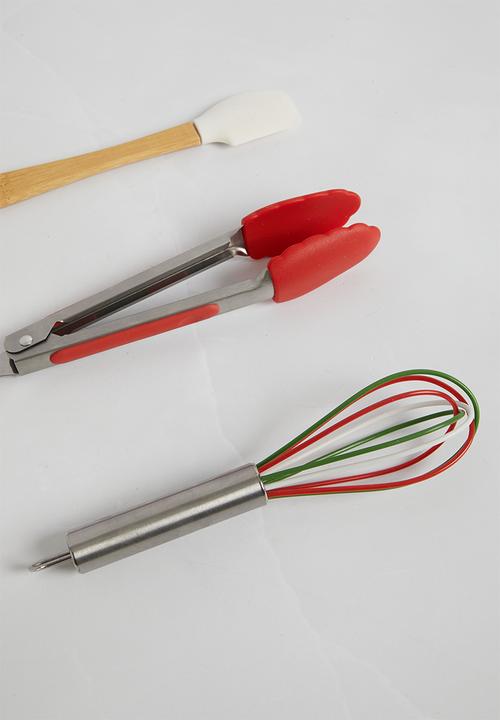 Excellent Houseware - Festive kitchen tool set of 3 - red