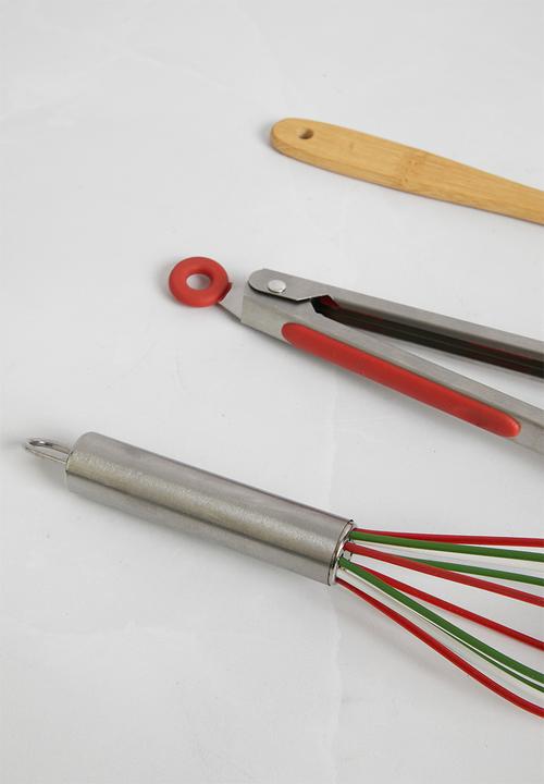 Excellent Houseware - Festive kitchen tool set of 3 - red