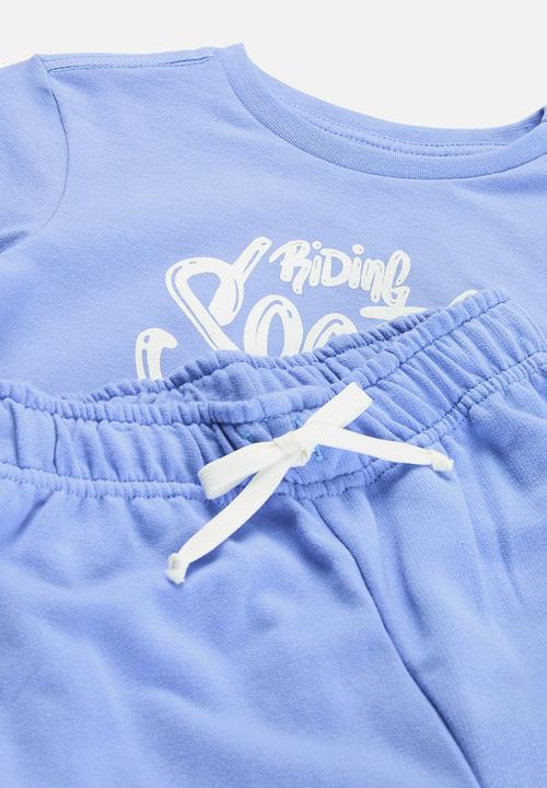 Pop Candy - T-shirt and sweat set - faded denim
