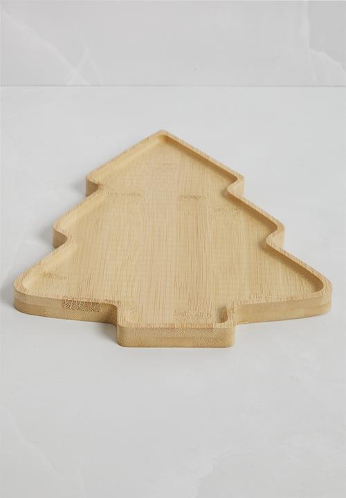Excellent Houseware - Xmas tree serving plate - natural