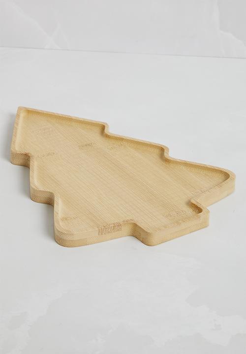 Excellent Houseware - Xmas tree serving plate - natural