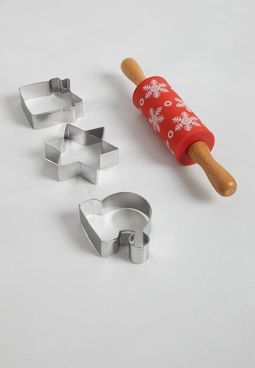 H&S - Xmas tree cookie set - red