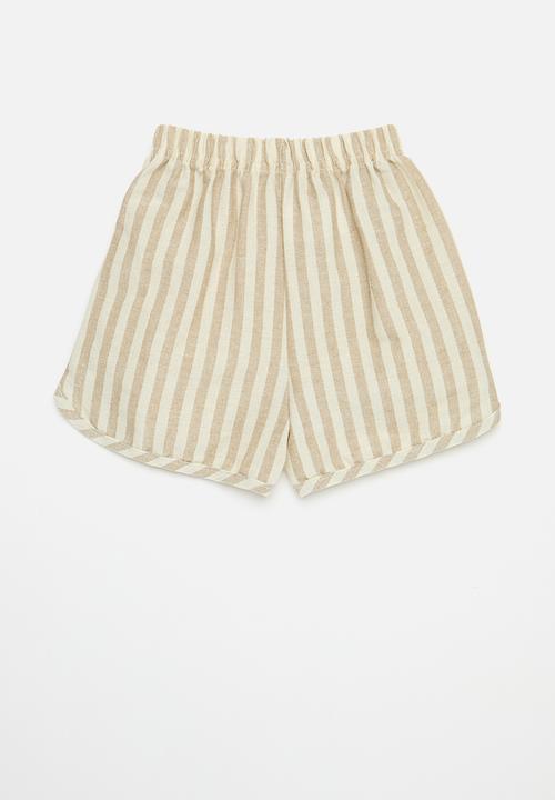 Pop Candy - Baby shorts - beige stripe
