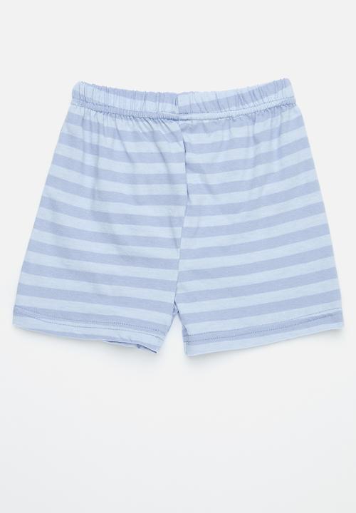 Pop Candy - 2 Pack cotton short - royal blue & light blue