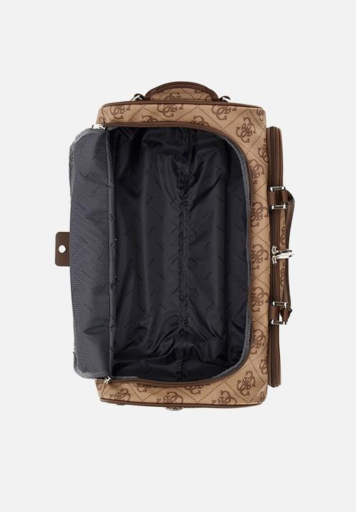 GUESS - Brata wheeled duffle - latte logo brown 
