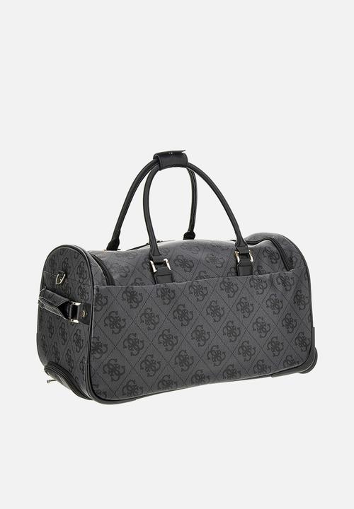 GUESS - Breta wheeled duffle - coal logo 
