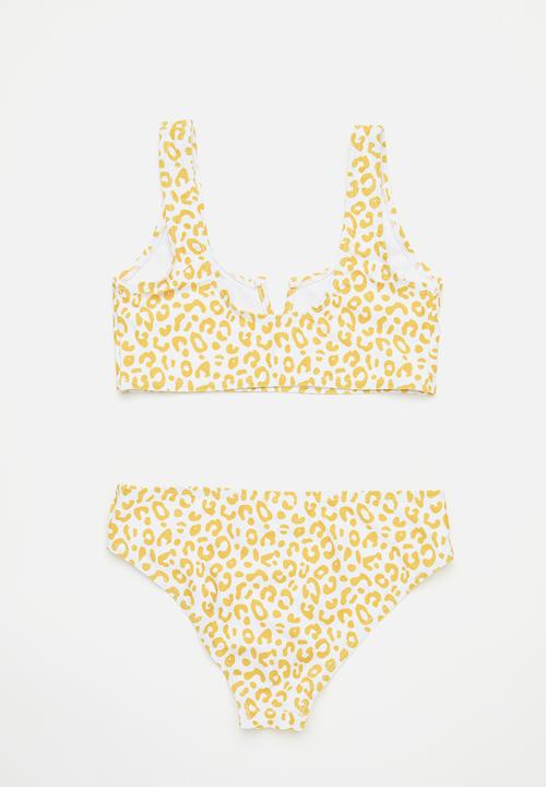 Pop Candy - Leopard print  bikini set - yellow