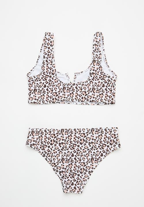 Pop Candy - Leopard print bikini set - brown