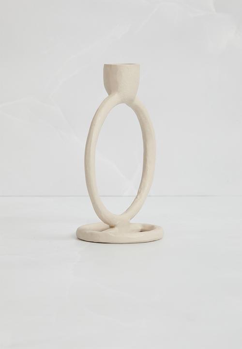 H&S - Loopy candle holder - warm grey