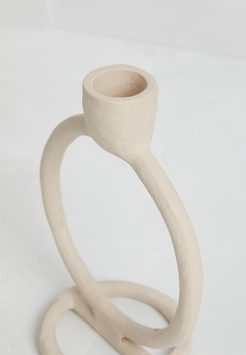 H&S - Loopy candle holder - warm grey