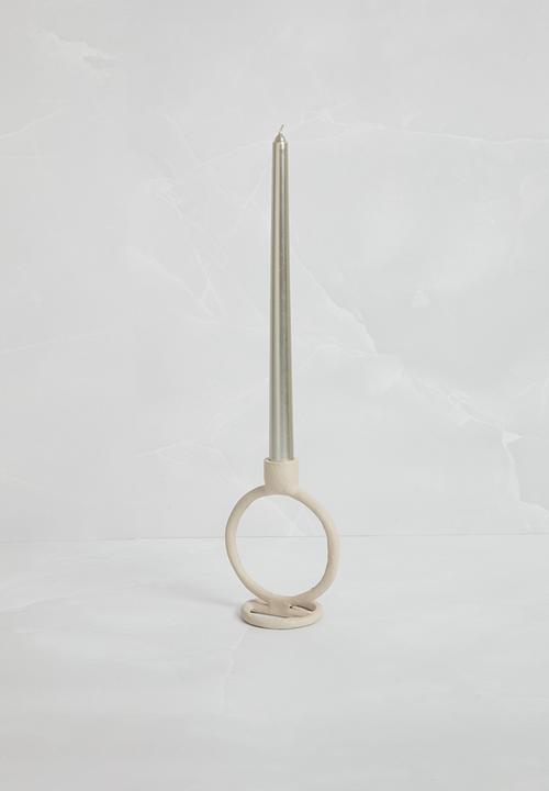 H&S - Loopy candle holder - warm grey