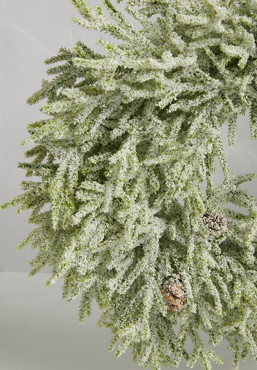 H&S - Pine wreath - light green with snow finish