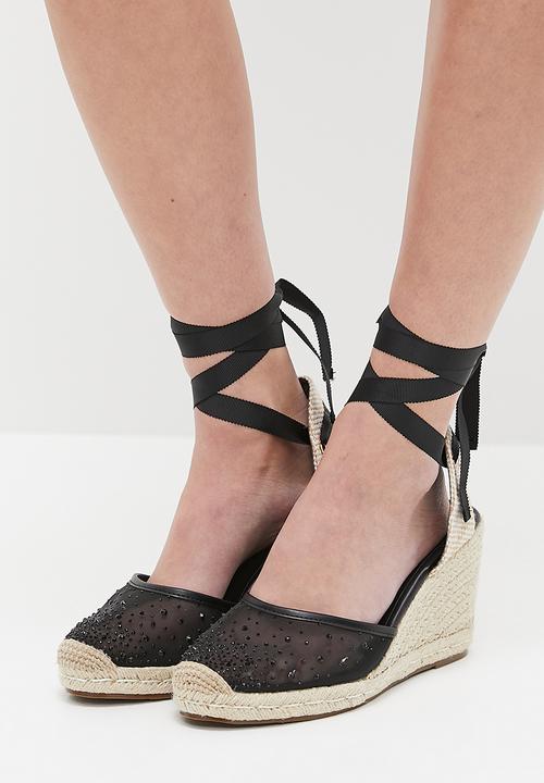 SISSY BOY - Mesh wedge - black