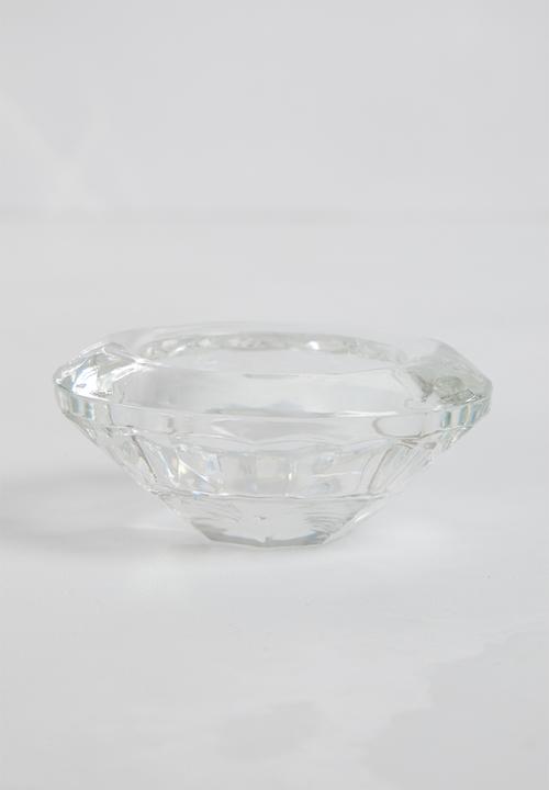 H&S - Clear tealight holder set of 3 - clear