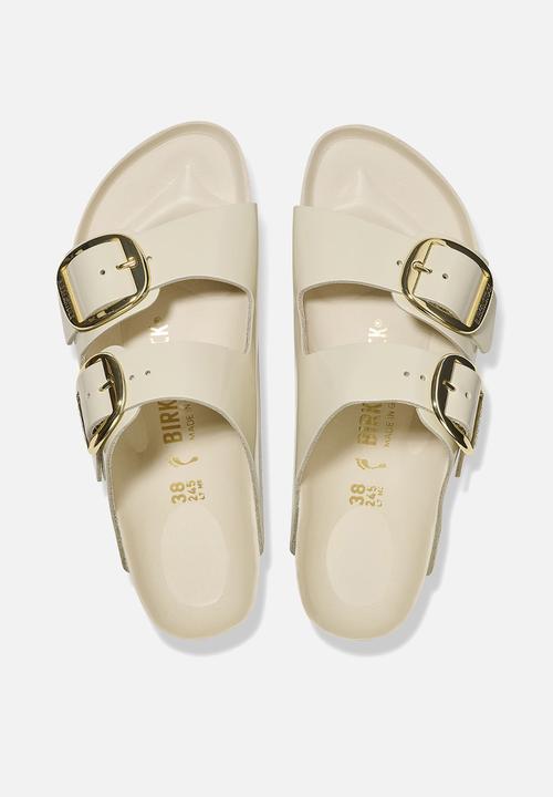 Birkenstock - Arizona high shine big buckle narrow - ecru