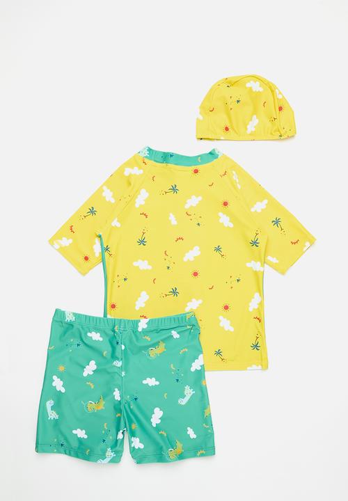Pop Candy - 3 Piece swim set - green/yellow